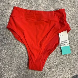 Brand New, tags on- Red cheeky bikini bottoms! High wasted!